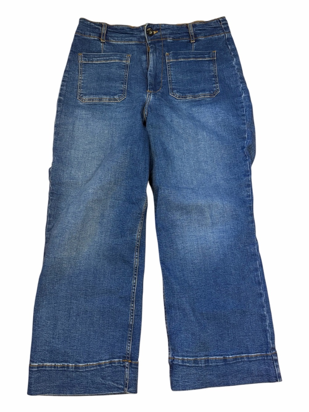 Retro Bagatelle Collection New York Cropped Wide Leg Jeans Blue Size 30